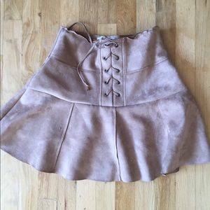 Faux suede skirt sizeL